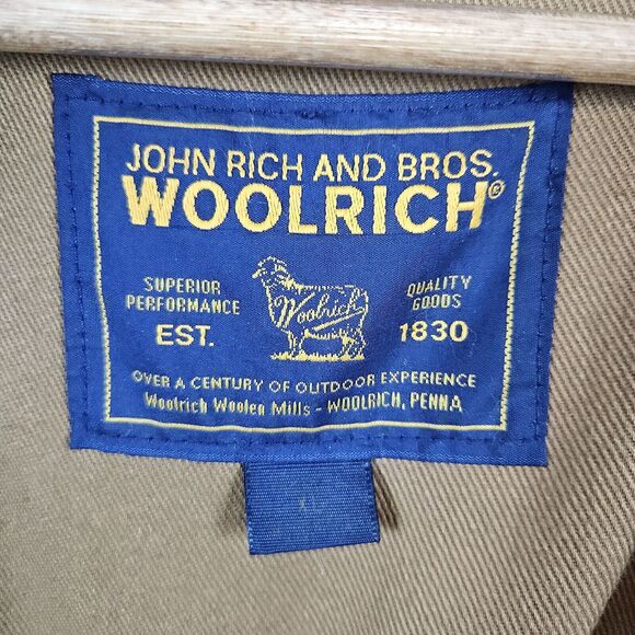 John Rich Bros Woolrich Men's Heavy Coat Brown Size XL 85% Wool Lined Hooded - Picture 9 of 16